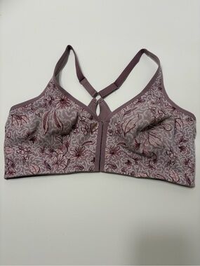 Cacique Front Closure size 44DDD Floral Wireless Bralette with Racerback